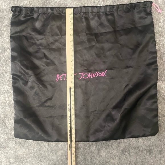 Betsey Johnson Dust Bag Storage Purse Shoes Travel Black 21 x 20” Drawstring - Picture 9 of 11